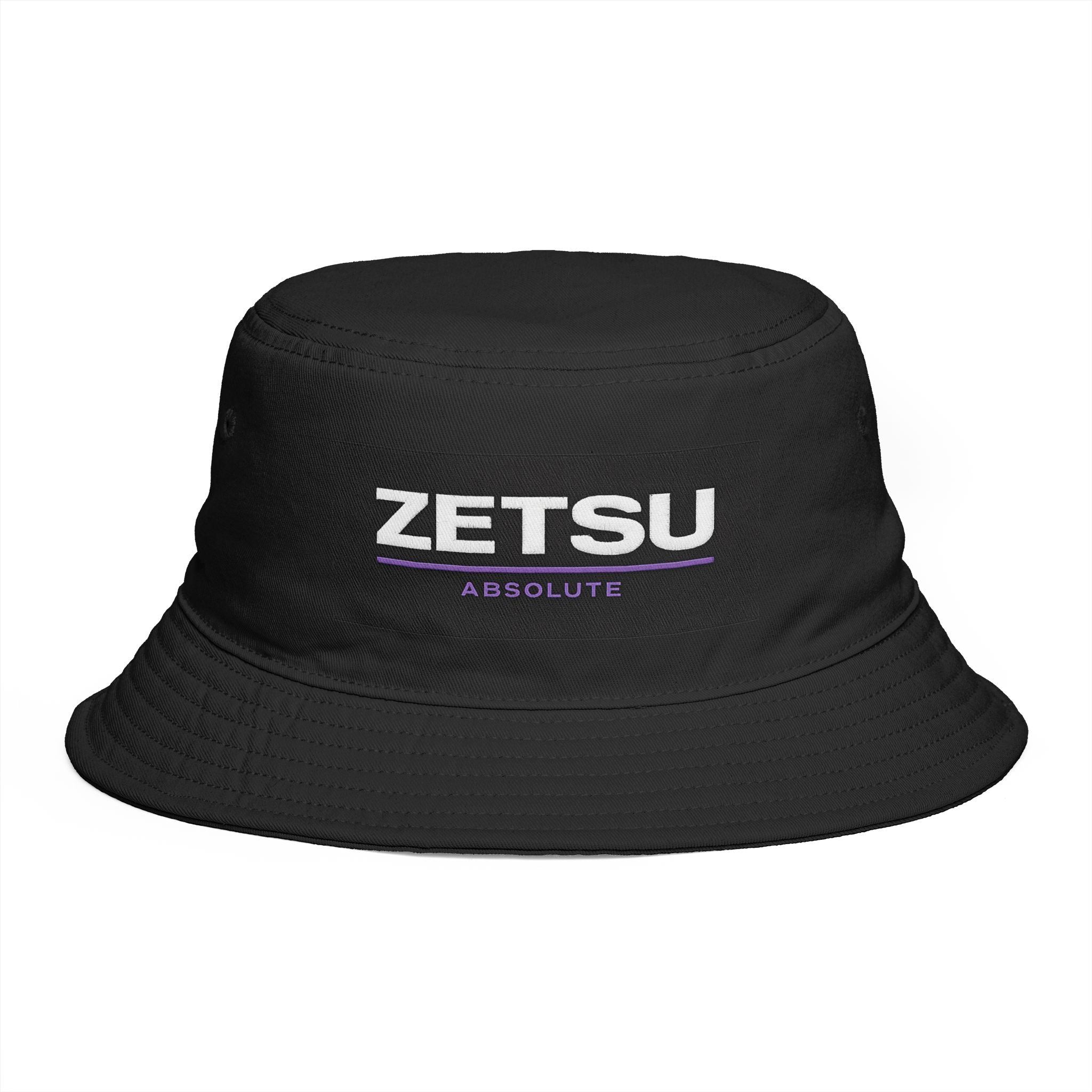 XL☆BUCKET / HAT /  A.H. SSZ ZETSU Absolute Embroidered Bucket Hat — Black Streetwear Sun Hat