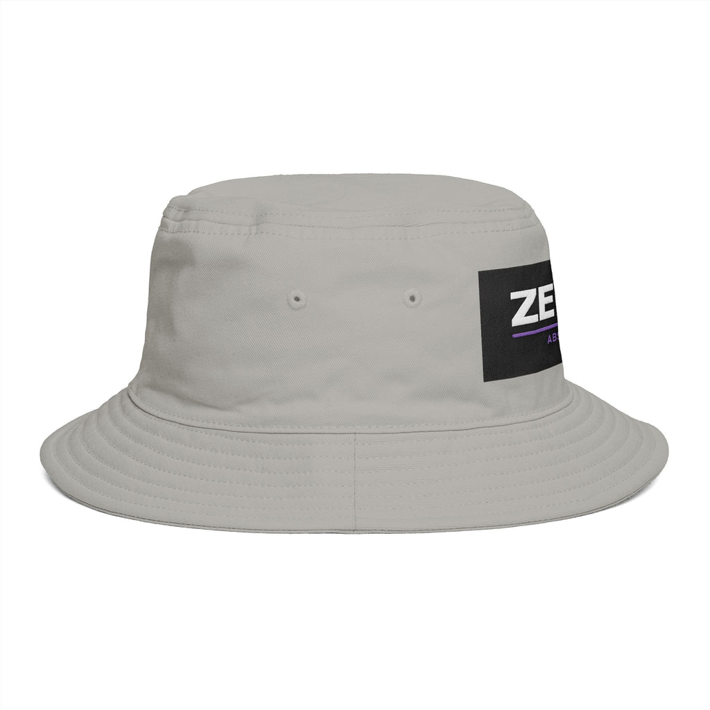 ZETSU Absolute Embroidered Bucket Hat — Black Streetwear Sun Hat