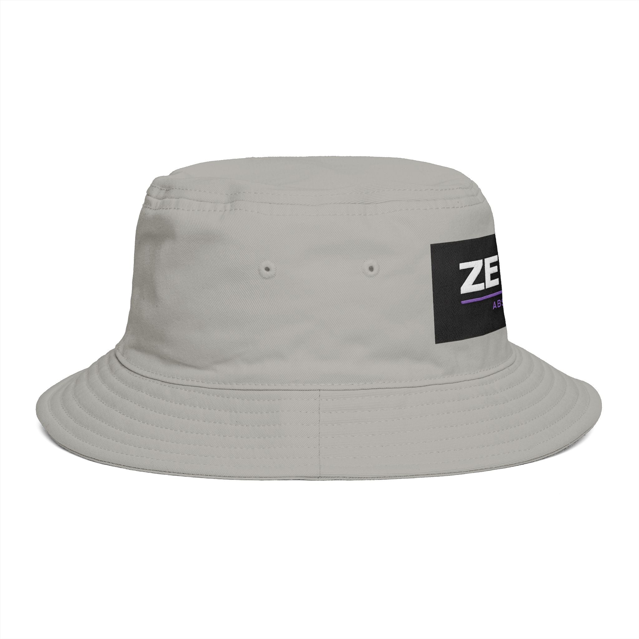 ZETSU Absolute Embroidered Bucket Hat — Black Streetwear Sun Hat