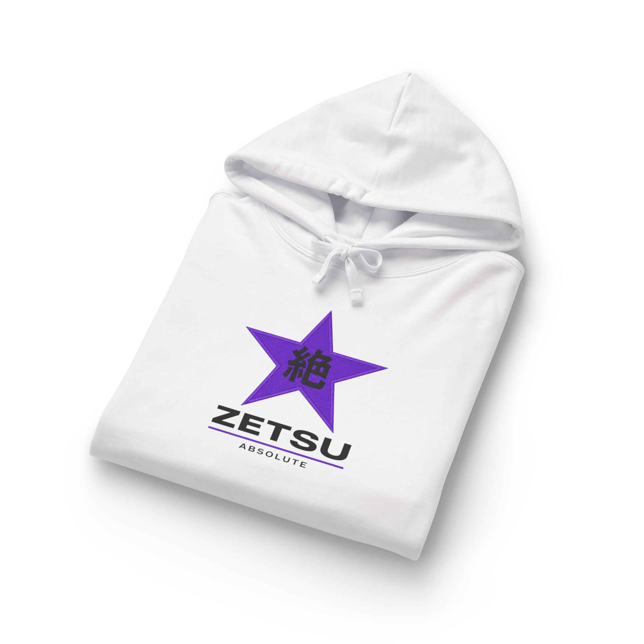 Zetsu Star Logo Hoodie — Minimal Purple Graphic Organic Relaxed Hoodie