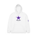 Zetsu Star Logo Hoodie — Minimal Purple Graphic Organic Relaxed Hoodie