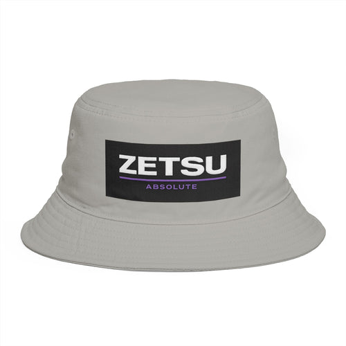 ZETSU Absolute Embroidered Bucket Hat — Black Streetwear Sun Hat